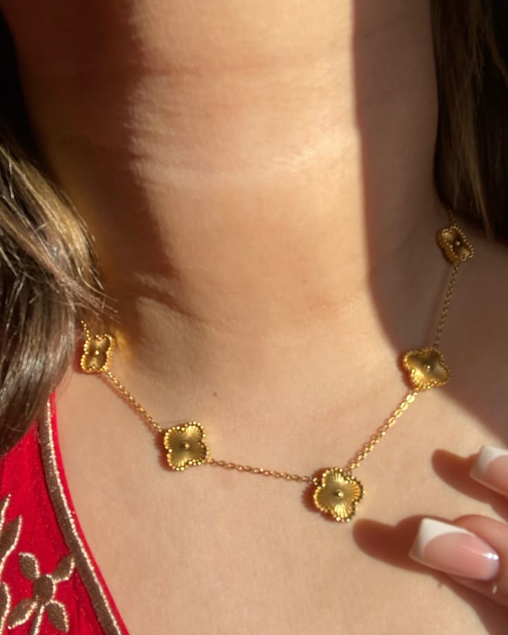 Golden Clover Necklace