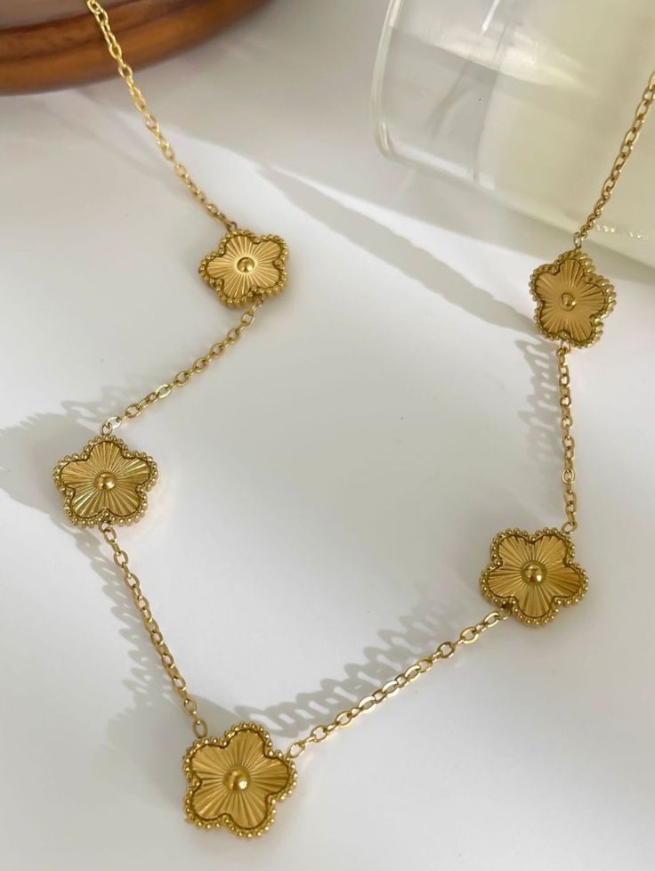 Golden Clover Necklace